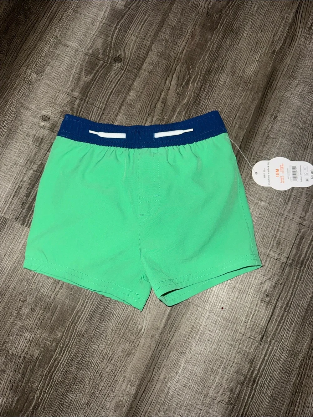 Wonder Nation Baby Boy Swim Trunks in Green Size 18 Months NEW